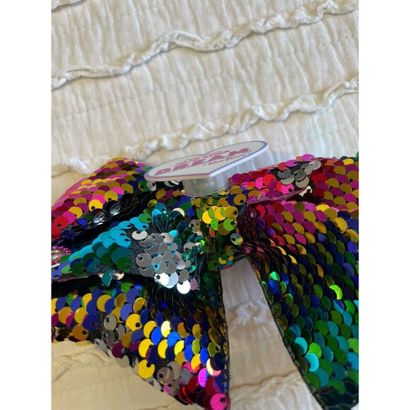 Nickelodeon JoJo Siwa D.R.E.A.M The Tour Merch Bow Glows Large Sequins Rainbow - Picture 6 of 7